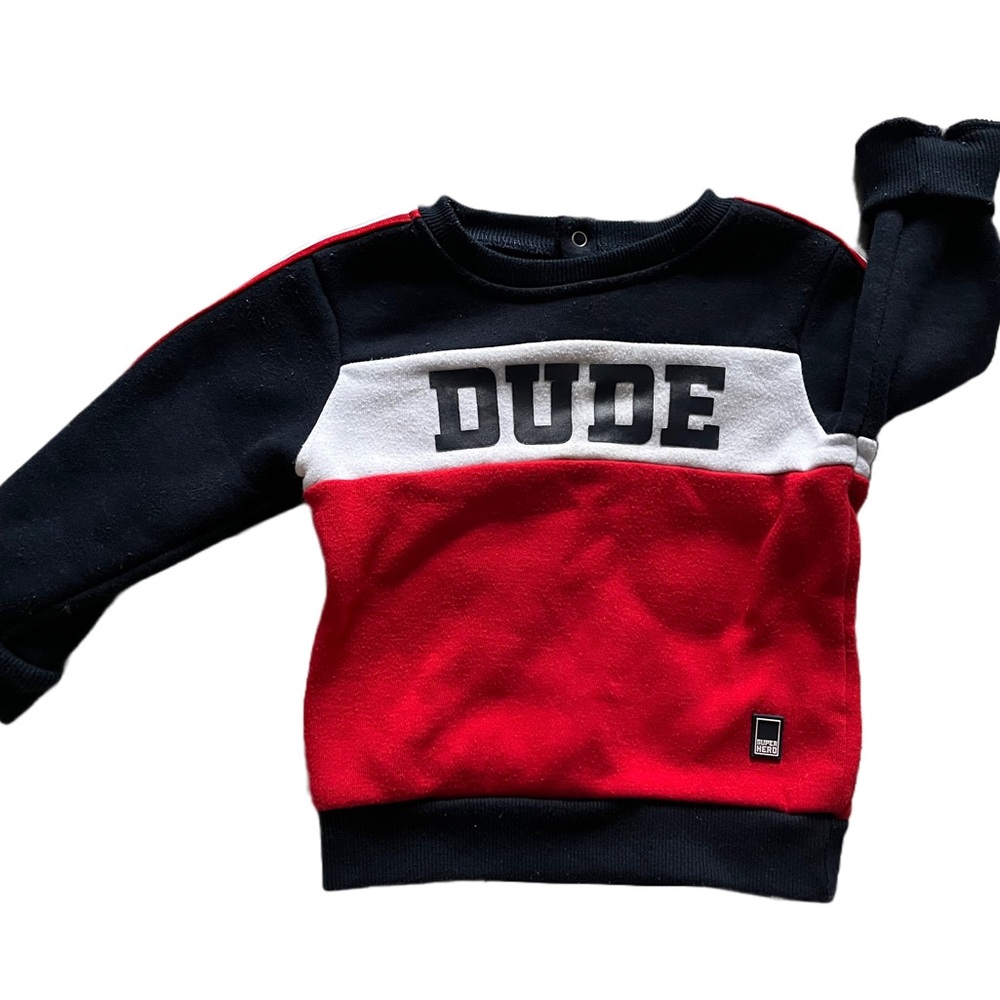 Dude sweatshirt from Baby Blue!